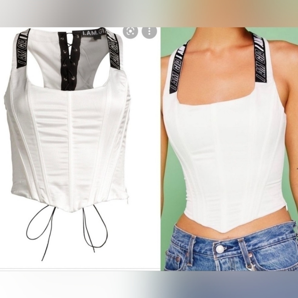 I am Gia Siobhan corset white black XS